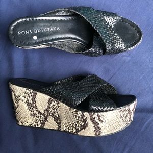 Pons Quintana Snake Platform Size 40 Sandal
